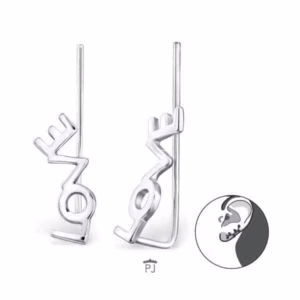 Ear cuff sterling silver liefde