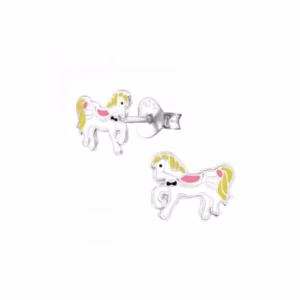 Kinderoorbellen met wit paard