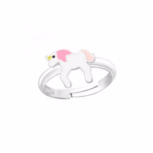 Unicorn kinderring zilver