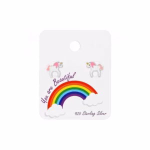 Unicorn oorbellen meisjes 925 Sterling Silver
