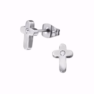 Kruis oorstekers chirurgisch rvs 316L met kristal
