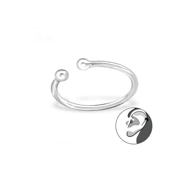 Oorring Earcuff sterling silver