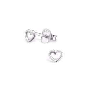 925 Sterling Silver hartje oorbellen