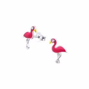 Roze flamingo kinderoorbellen kristal