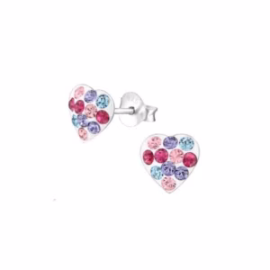 Swarovski kristallen hartjes oorbellen