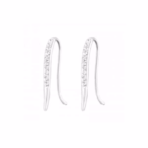 Oorstekers zilver met kristal