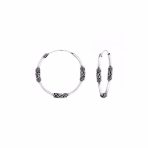Bali Hoops Ohrringe Silber