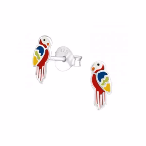 Papegaai oorstekers 925 sterling silver meisjes