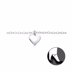 Enkelbandje hartje echt zilver