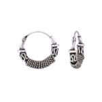 Zilveren bali hoops 12mm