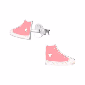 Kinderoorbellen gympen sneakers roze