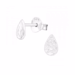 Oorstekers druppelvorm 925 Sterling Silver met kristal
