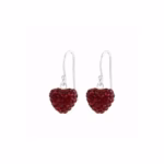 Rood kristal oorhangers