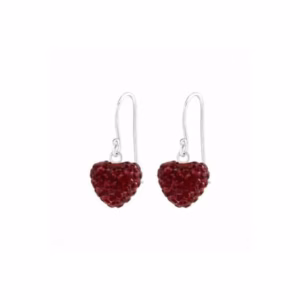 Rood kristal oorhangers