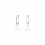 Driehoek oorhangers dames sterling silver