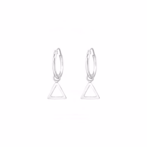 Driehoek oorhangers dames sterling silver