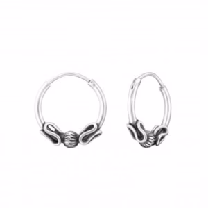12mm sterling zilver bali hoops