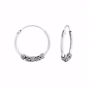 16mm sterling zilver bali hoops