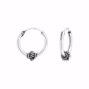12mm Bali oorbellen dames - 925 Sterling Zilver