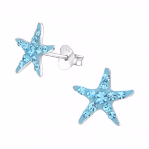 Zeester oorstekers met juwelen sterling zilver