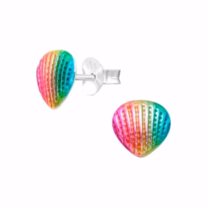 Regenboog schelp oorstekers