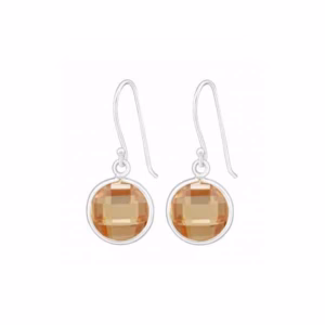 10MM zilver oorbellen beige