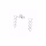10MM zilver oorstekers driehoek