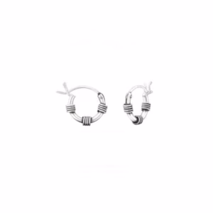 10mm Bali hoops zilveren damesoorbellen gedraaid