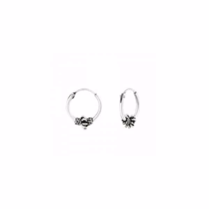 12MM bali zilver hoops