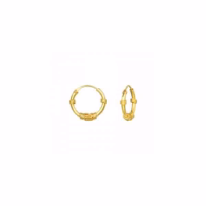 12MM Bali zilver hoops