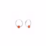 12MM zilver creolen CZ orange