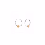 12MM zilver creolen CZ champagne