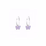 12MM zilver hoops vlinder