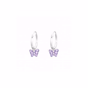 12MM zilver hoops vlinder
