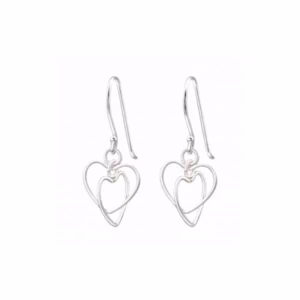 12MM zilver oorbellen hart