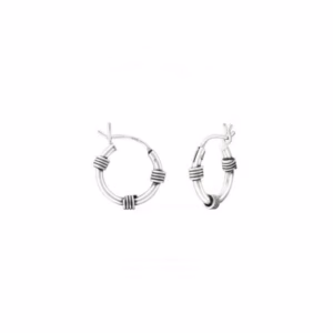 12mm bali hoops zilveren damesoorbellen