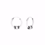 Bali hoops oorringetjes 925 Sterling Silver 12mm