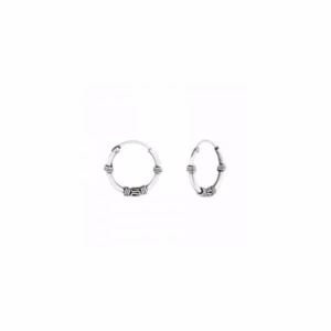 14MM zilver bali hoops