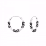 14MM Zilver Bali Hoops