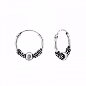 14MM Zilver Bali Hoops
