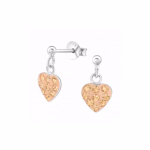 14MM zilver oorstekerss hart
