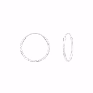 16mm creolen gedraaid 925 Sterling Zilver