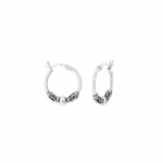 Zilveren oorhangers met bewerking 17mm 925 Sterling Silver