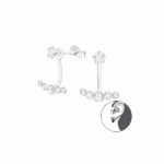 3MM zilver oorbellen meetkundig