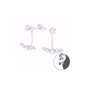 3MM zilver oorbellen meetkundig