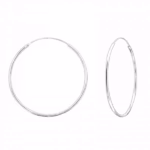 40MM eindeloos zilver creolen