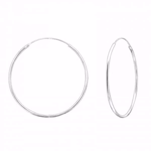 40MM eindeloos zilver creolen