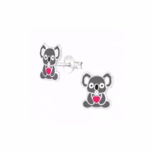 5MM zilver oorsteker koala