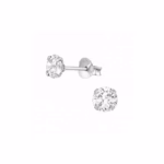5MM zilver oorstekers rond
