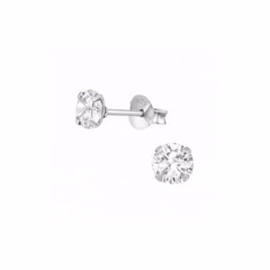5MM zilver oorstekers rond